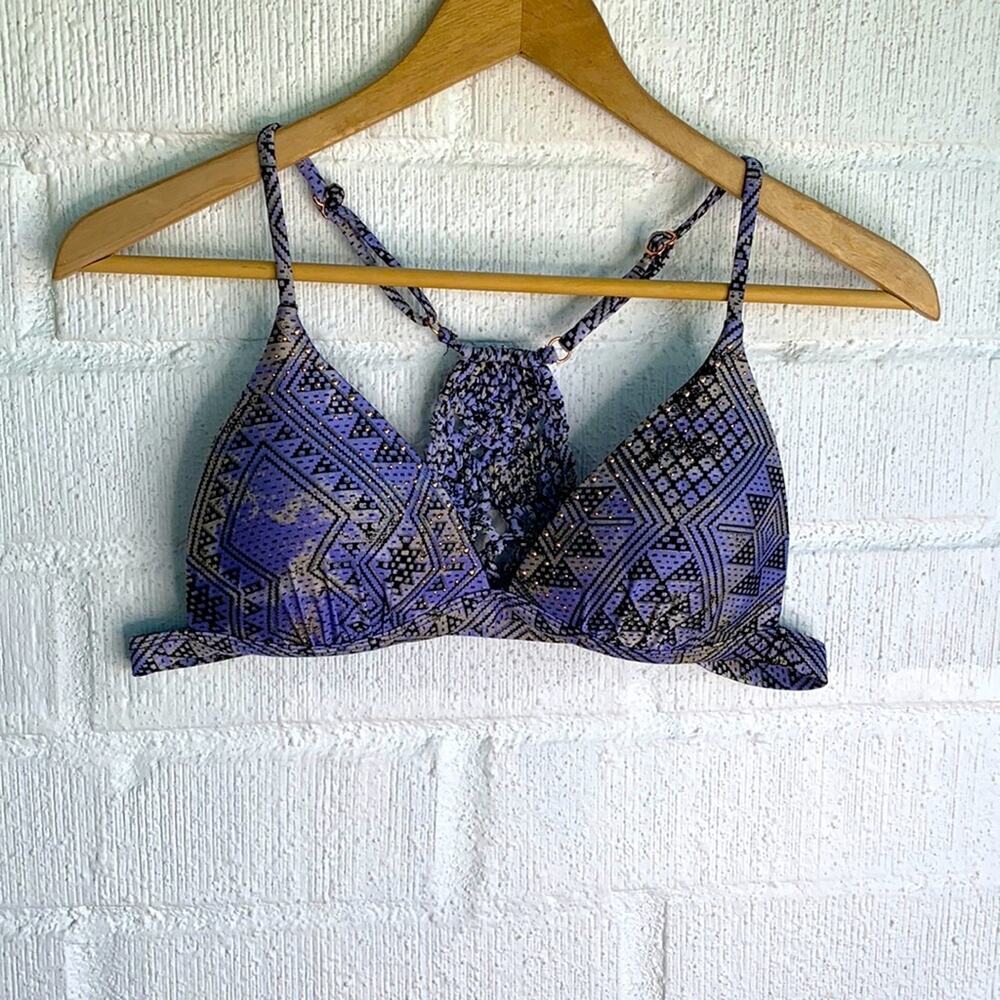 Catalina Swimwear Push Up Beaded Bikini Bralette Top sz 11-13